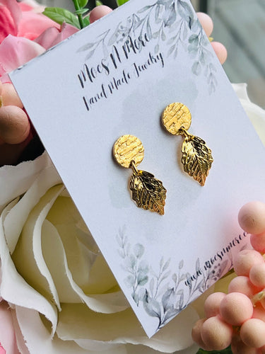 Mocs N More Earrings - Gold Leaf Earrings
