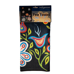 Tea Towels- Indigenous Design Happy Flower