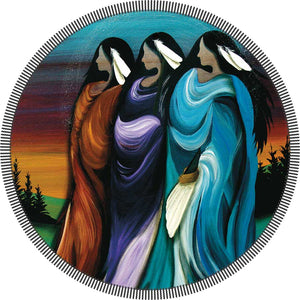 Round Beach Towel Blanket - Three Sisters