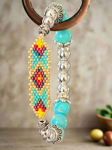 Mocs N More Totem Bracelets - Beaded Turquoise