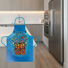 Load image into Gallery viewer, Colorful apron with artistic design on a white background