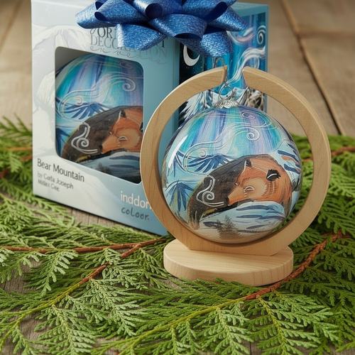 New Indigenous Glass Ornaments - Bear Mountain