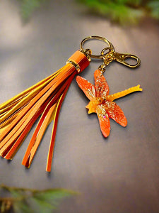 MEW Mocs N More - Orange Dragonfly Keychain