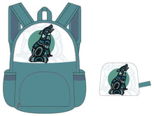 Load image into Gallery viewer, Foldable Indigenous Designed Backpacks - Wolf