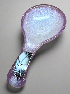 Spoon Rest - Violet Pearl Feather