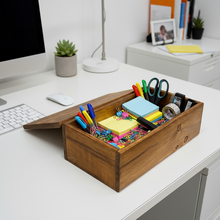 Load image into Gallery viewer, Mocs N More Art Boxes - Men's Trinket Box Dark Stain