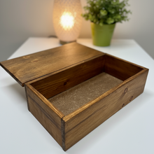 Load image into Gallery viewer, Mocs N More Art Boxes - Men's Trinket Box Dark Stain