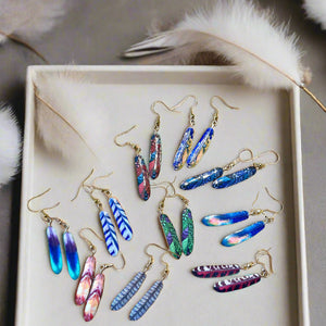 NEW Mocs N More Earrings -Tribal Feathers Spirit Talker