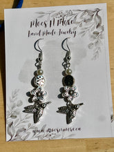 Load image into Gallery viewer, NEW Mocs N More Earrings - Hummingbird Flower