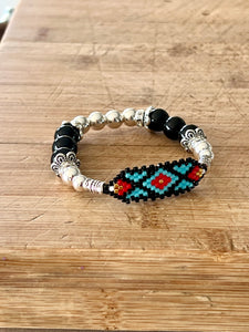 Mocs N More Hand Beaded Bracelets - Black Onyx