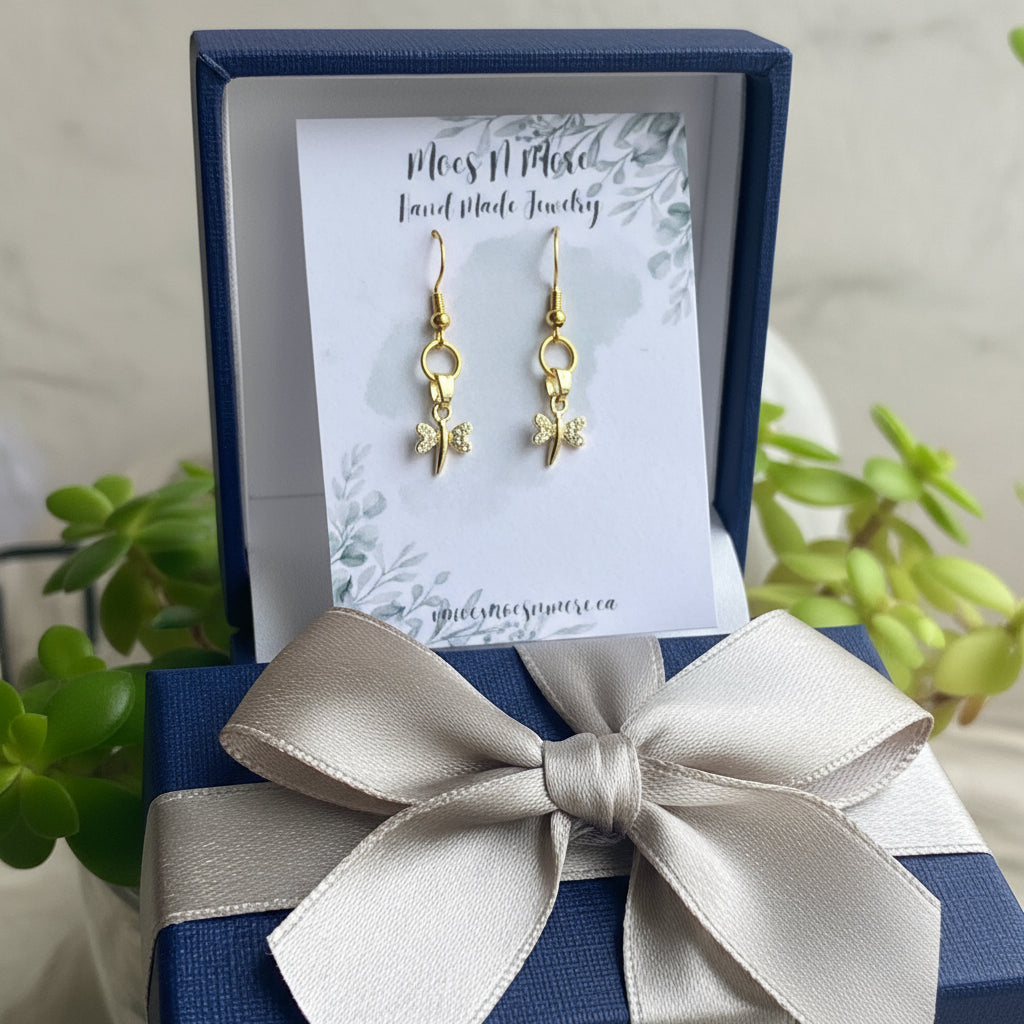 Mocs N More Earrings - NEW Little Dragonfly