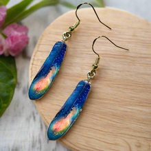 Load image into Gallery viewer, NEW Mocs N More Earrings -Tribal Feathers Northern Sky