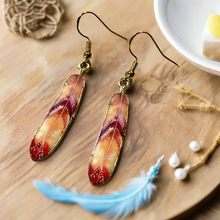 Load image into Gallery viewer, NEW Mocs N More Earrings -Tribal Feathers Joyful Heart