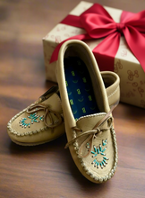 Load image into Gallery viewer, NEW Women Leather Moccasins - Outdoor/Indoor Unlined Oak