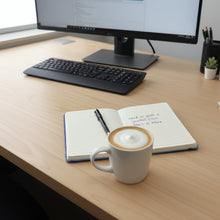 Load image into Gallery viewer, Open notebook on a metallic surface