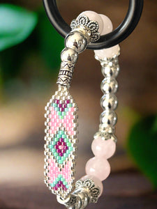 Mocs N More Totem Bracelets - Beaded Rose Quartz