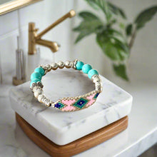 Load image into Gallery viewer, Mocs N More Beaded Bracelets - Beaded Turquoise