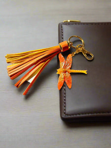 MEW Mocs N More - Orange Dragonfly Keychain