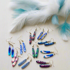 NEW Mocs N More Earrings -Tribal Feathers Warrior Woman