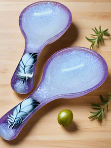 Spoon Rest - Violet Pearl Feather