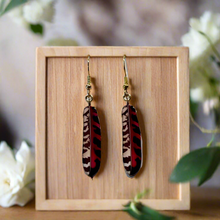 Load image into Gallery viewer, NEW Mocs N More Earrings -Tribal Feathers Painted Horse