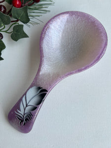 Spoon Rest - Violet Pearl Feather