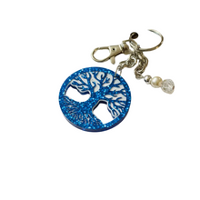 Load image into Gallery viewer, Tree of Life Royal Blue Keychain - Handcrafted Epoxy Resin Charm