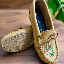 Load image into Gallery viewer, NEW Women Leather Moccasins - Outdoor/Indoor Unlined Oak