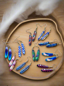 NEW Mocs N More Earrings -Tribal Feathers Warrior Woman