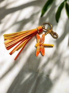 MEW Mocs N More - Orange Dragonfly Keychain