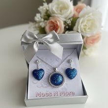 Load image into Gallery viewer, Sapphire Blue Jewelry Set - Handcrafted Necklace &amp; Earrings