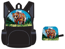 Load image into Gallery viewer, Foldable Indigenous Designed Backpacks - Spirit Bear