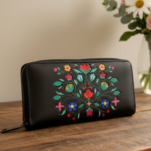 Load image into Gallery viewer, Petals of Ancestry Embossed Wallet by Lisa Berry - Métis