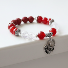 Load image into Gallery viewer, Sacred Fire Heart - Orange Agate Medicine Bracelet