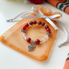 Load image into Gallery viewer, Mocs N More Totem Bracelets - Orange Agate Heart Charm