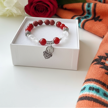 Load image into Gallery viewer, Mocs N More Totem Bracelets - Orange Agate Heart Charm