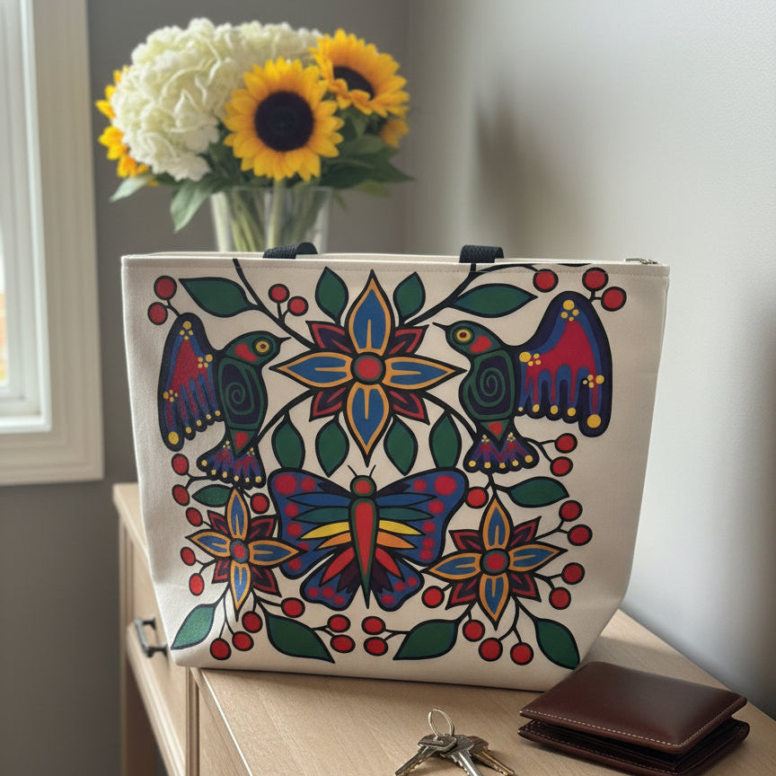 Tote Bags - Yellow Floral Garden