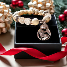 Load image into Gallery viewer, Wolf Totem Bracelet - White Howlite