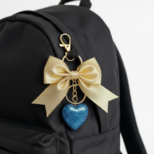 Load image into Gallery viewer, Love Sparkles Keychain - Handcrafted Blue Heart Charm