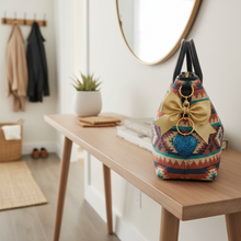 Load image into Gallery viewer, Love Sparkles Keychain - Handcrafted Blue Heart Charm