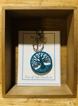 Load image into Gallery viewer, Tree of Life Turquoise Keychain - Handcrafted Epoxy Resin Charm
