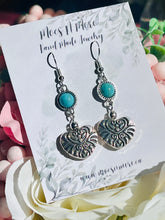 Load image into Gallery viewer, Mocs N More Earrings - Vintage Turquoise Hearts