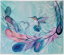 Load image into Gallery viewer, New Fleece Blanket - Hummingbird Feathers