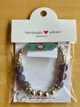 Load image into Gallery viewer, Mocs N More Totem Bracelets - Beaded Purple Aqua Marine