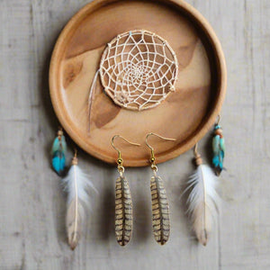 NEW Mocs N More Earrings -Tribal Feathers Wisdom