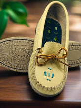 Load image into Gallery viewer, Women Leather Moccasins - Outdoor/Indoor Unlined Tan ON SALE NOW