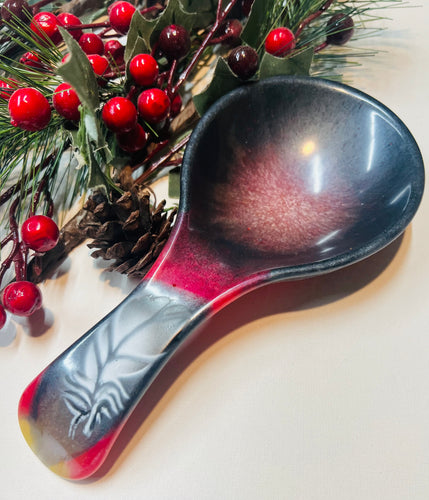 Spoon Rest - Feather in Fire Colors