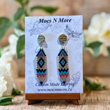 Load image into Gallery viewer, Mocs N More Earrings - Gold Diamond Feather