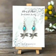 Load image into Gallery viewer, Mocs N More Earrings - Beautiful Dragonfly