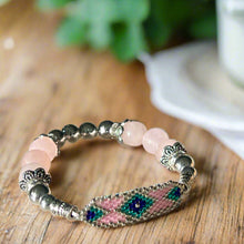 Load image into Gallery viewer, Mocs N More Totem Bracelets - Beaded Rose Quartz